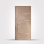 EV Walnut Flush Door with Aluminum Strips - Image 4