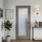 Grey Oak 1-Lite Glass Door