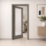 Clear Grade Pine Wood 1-Lite Frosted Glass Door - Image 4