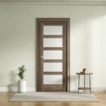 5-Lite EV Walnut Glass Door