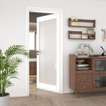White Primed 1-Lite Frosted Glass Door - Image 3