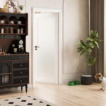 White Primed 1-Lite Frosted Glass Door - Image 4