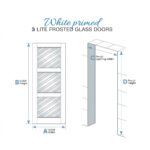 3-Lite Frosted Glass Door - Image 6