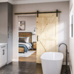 Solid Pine Wood Barn Door Assembled - Image 3