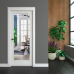 White Primed 1-Lite Clear Glass Door - Image 5