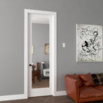White Primed 1-Lite Clear Glass Door