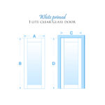 White Primed 1-Lite Clear Glass Door - Image 6