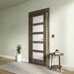5-Lite EV Walnut Glass Door - Image 3