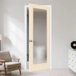 Clear Grade Pine Wood 1-Lite Frosted Glass Door - Image 2