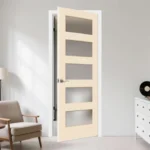 Clear Grade Pine Wood 5-Lite Frosted Glass Door - Image 2
