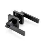 Passage Lock Zinc Alloy Black with Flat Handle – 3503B-PS-BL - Image 3