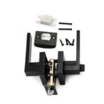Passage Lock Zinc Alloy Black with Flat Handle – 3503B-PS-BL - Image 4